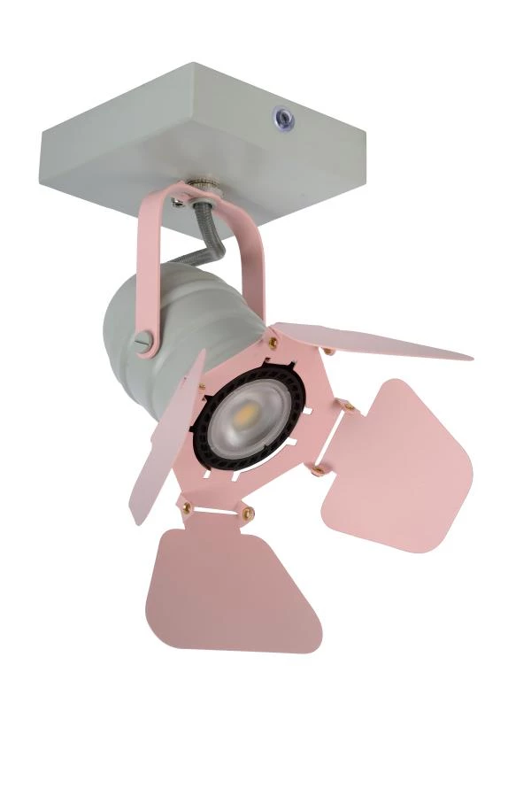 Lucide PICTO - Spot plafond Chambres d'enfant - 1xGU10 - Rose - éteint